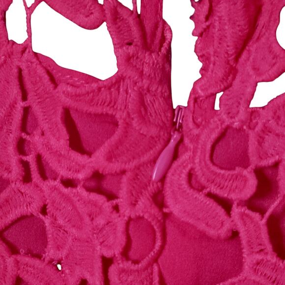 Anthropologie ENDLESS ROSE Embroidered Lace Floral Pink Dress Lg NWT | MSRP $110 - Picture 9 of 9